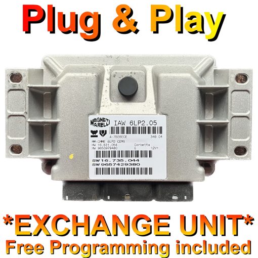 Citroen Peugeot ECU IAW6LP2.05 | HW9653979480 | SW9657429380 | *Plug & Play* Exchange unit (Free Programming BY POST)