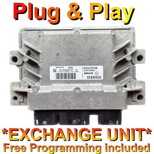 Renault ECU Continental | S120202121 | 8201076738 | SIM32 | *Plug & Play* Exchange unit (Free Programming BY POST)