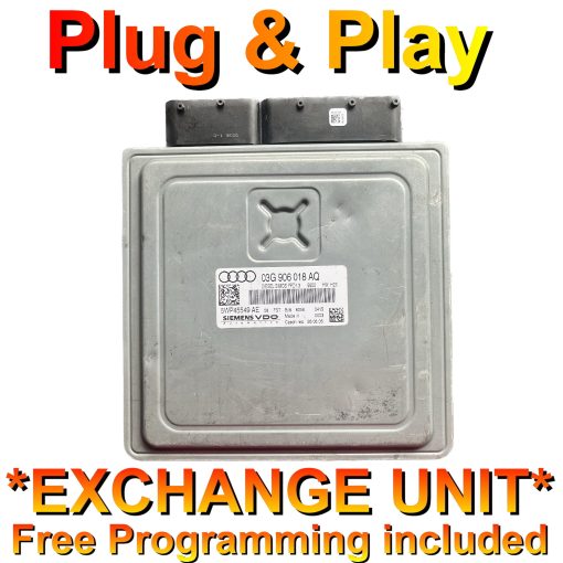 VW Siemens ECU 03G906018AQ | 5WP45549AE | SIMOS PPD1.3 | *Plug & Play* Free programming - BY POST! - Exchange unit
