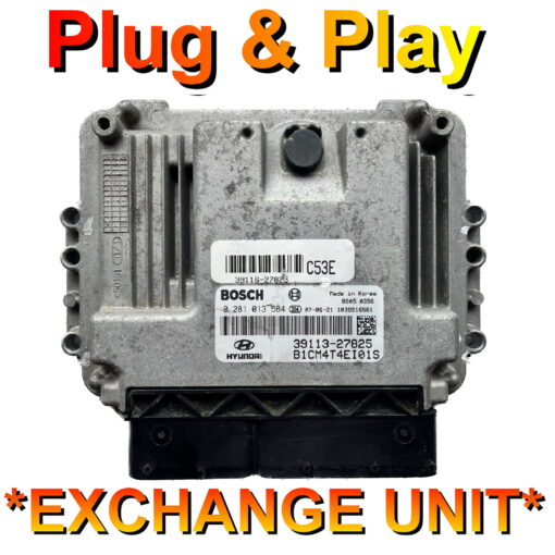 Hyundai ECU 0281013584 | 39113-27825 | EDC16C39 | Plug+Play Exchange unit