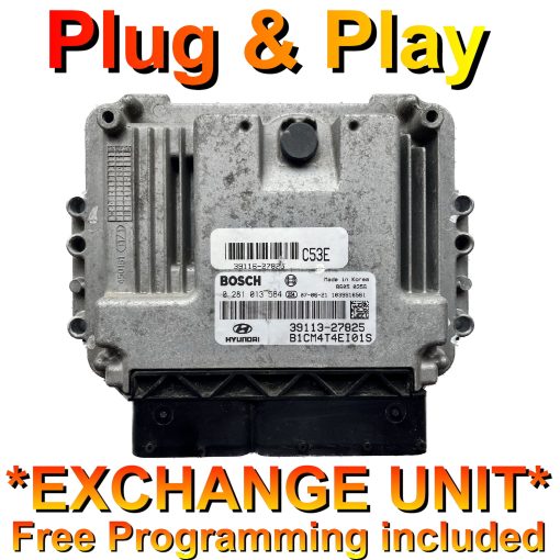 Hyundai ECU 0281013584 | 39113-27825 | EDC16C39 | *Plug & Play* Exchange unit (Free Programming BY POST)