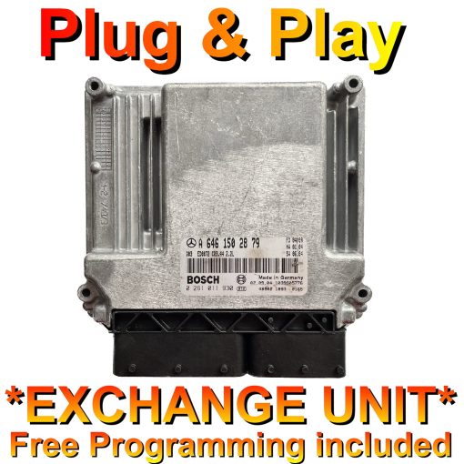 Mercedes C Class ECU A6461502879 | 0281011930 | CR3.44 | *Plug & Play* Exchange unit (Free Programming BY POST)