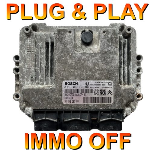 Citroen / Peugeot 1.6 Diesel ECU 9664356980 | 0281013869 | EDC16C34 | *Plug & Play* IMMO OFF!