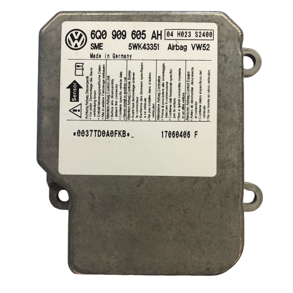 VW Caddy airbag ECU 6Q0909605AH 5WK43351 Crash data reset