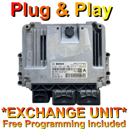 Peugeot Citroen ECU Bosch 0261S06472 | 9675495080 | MEV17.4.2 | *Plug & Play* Exchange unit (Free Programming BY POST)