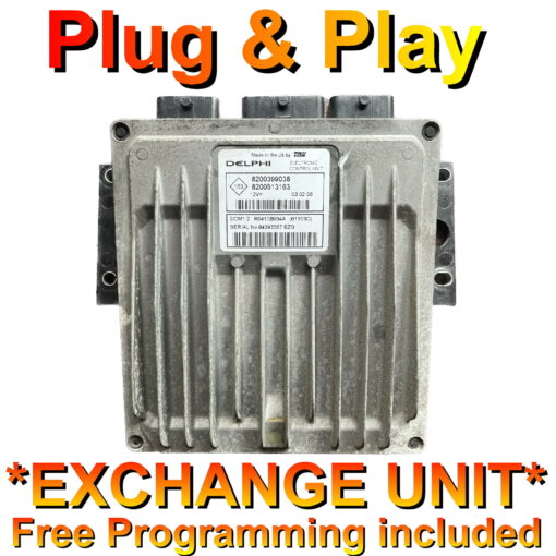 Renault Clio 1.5 DCI ECU Delphi 8200399038 | 8200513163 | DCM1.2 | *Plug & Play* Exchange unit (Free Programming BY POST)