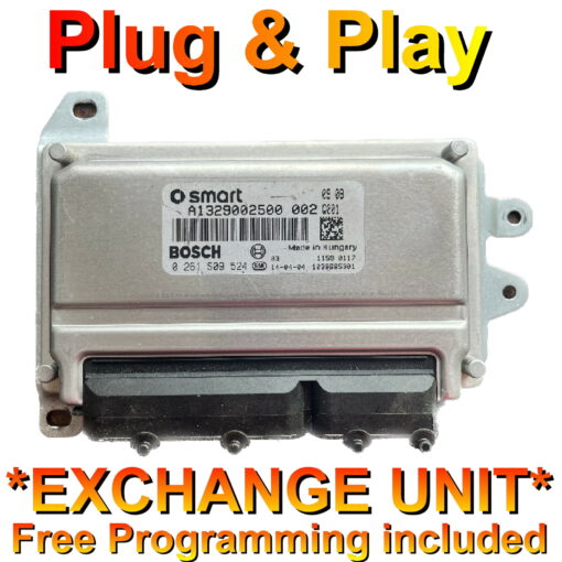 Smart Fortwo / Mercedes ECU Bosch 0261S09524 | A1329002500 | ME7.7.0 | *Plug & Play* Exchange unit (Free Programming BY POST)