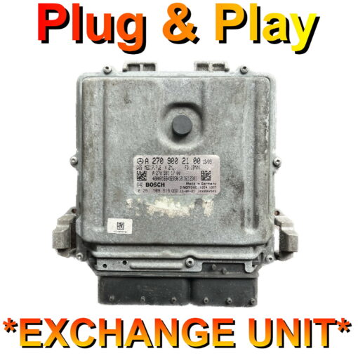 Mercedes A Class ECU A2709002100 | 0261S09816 | MED17.7.2 |  Plug+Play  Exchange unit