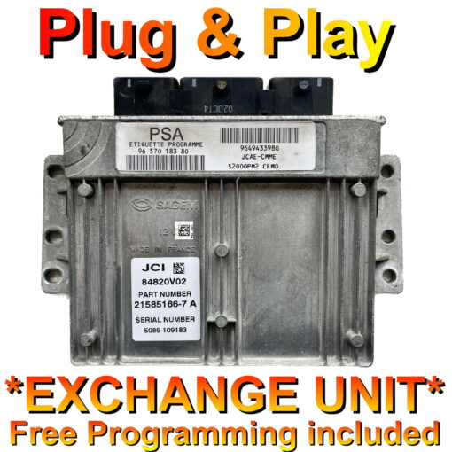 Peugeot Citroen ECU Continental 9657018380 | 9649433980 | JCAE-CMME | *Plug & Play* Exchange unit (Free Programming BY POST)