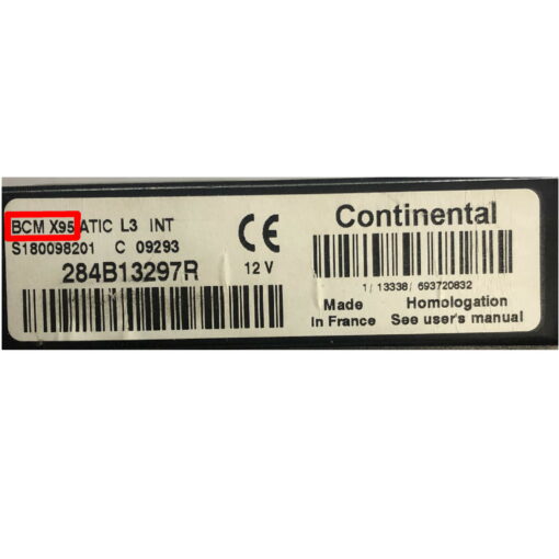 Renault BCM X95 - Body Control Module | Continental - Programming Service