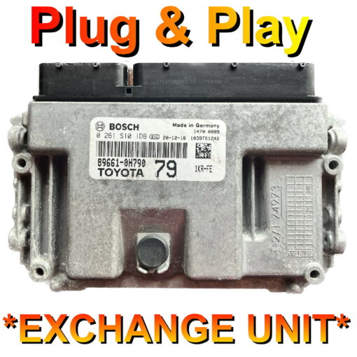 Toyota Aygo ECU Bosch ME17.9.52 | 0261S101DB | 89661-0H790 | 79 | Plug+Play Exchange unit