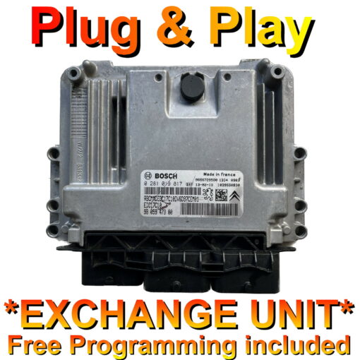 Peugeot Citroen ECU Bosch 0281019817 | 9805947380 | EDC17C10 | *Plug & Play* Exchange unit (Free Programming BY POST)