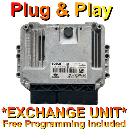 Kia / Hyundai ECU Bosch 0281016005 | 39106-2A722 | EDC16C39 | *Plug & Play* Exchange unit (Free Programming BY POST)