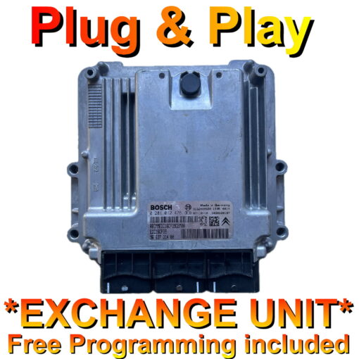 Citroen Peugeot ECU Bosch 0281012478 | 9663731480 | EDC16CP39 | *Plug & Play* Exchange unit (Free Programming BY POST) - Unit supplied + Cloning service (Exchange unit)