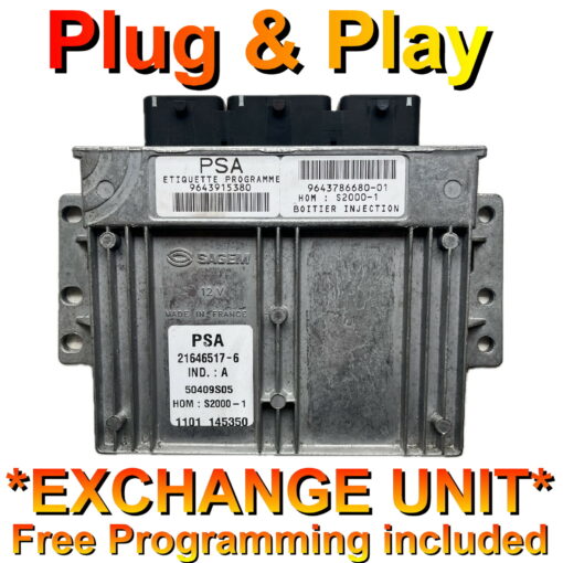 Peugeot / Citroen ECU Sagem 9643915380 | 9643786680 | S2000 | *Plug & Play* Exchange unit (Free Programming BY POST)