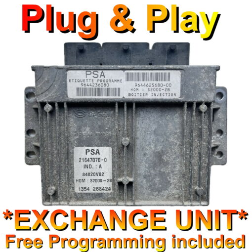 Citroen Peugeot ECU Sagem 9644236080 | 9644625680 | S2000 | *Plug & Play* Exchange unit (Free Programming BY POST)