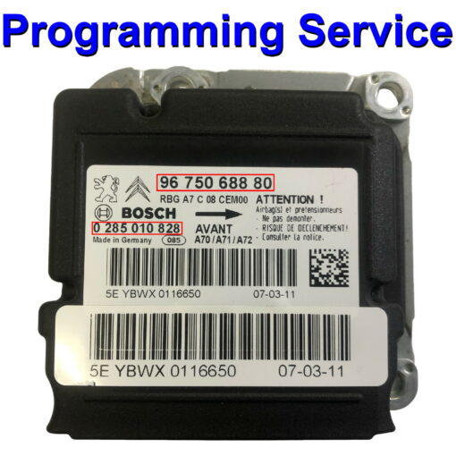 Peugeot 207 -308 Airbag ECU 9675068880 | 0285010828 - Programming / Reset / Repair Service
