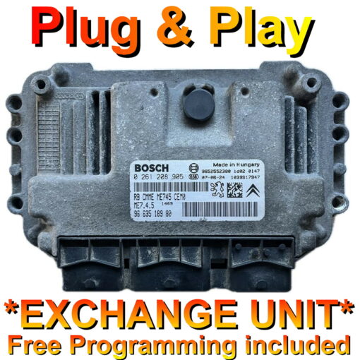 Peugeot Citroen ECU Bosch 0261208905 | 9663518980 | ME7.4.5 | *Plug & Play* Exchange unit (Free Programming BY POST) (Copy)