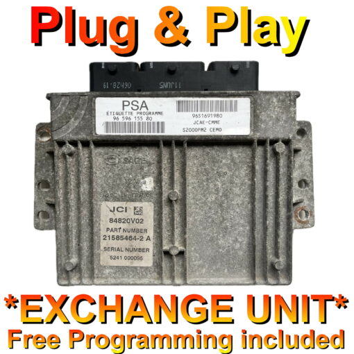Peugeot ECU Sagem 9659615580 | 9651691980 | S2000 | *Plug & Play* Exchange unit (Free Programming BY POST)