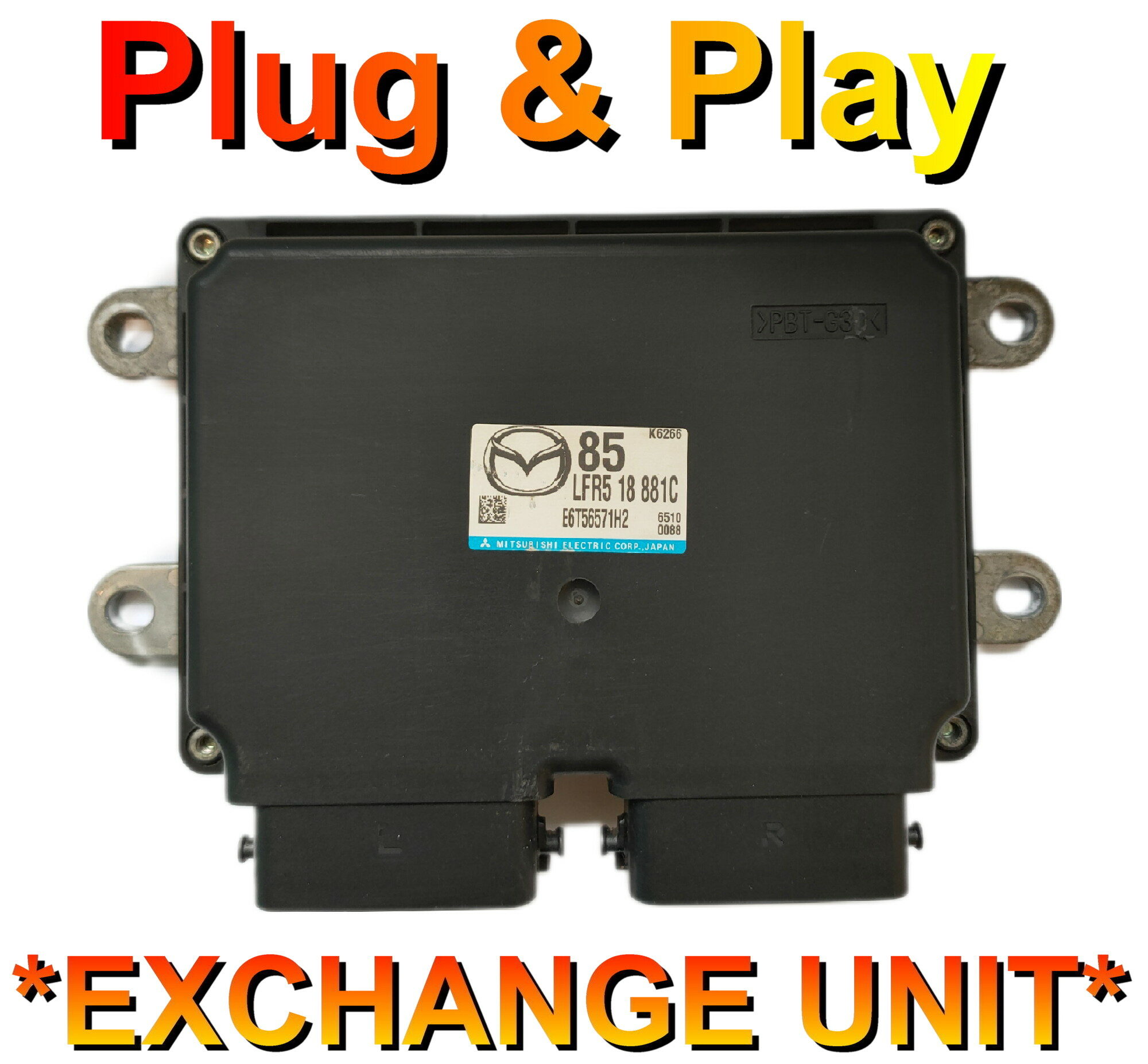 Mazda ECU Mitsubishi LFR518881C | E6T56571H2 | 85 | Plug+Play Exchange unit