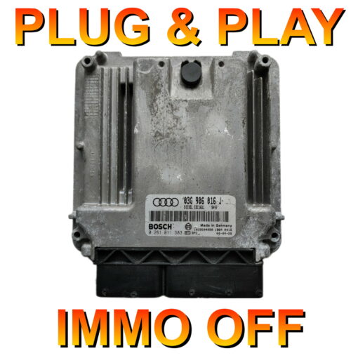 Audi A3 ECU 03G906016J | 0281011383 | EDC16U1 | *Plug & Play* Immo off 'Free running'