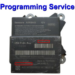 Fiat 500 Airbag ECU Continental Part number: 52056236 | A2C95530206 Programming Service