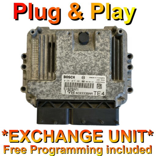 Fiat Bravo ECU 0281015401 | 51829421 | 198 | TE4 | EDC16C39 |  Plug+Play  Exchange unit