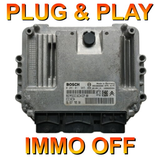 Peugeot Citroen ECU 0281011965 | 9659778580 | EDC16C34 | *Plug & Play* IMMO OFF