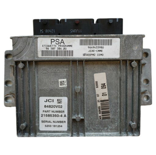 Peugeot ECU Sagem 9658738480 | 9649433980 | S2000 | *Plug & Play* Exchange unit (Free Programming BY POST) - Unit supplied only - No service required