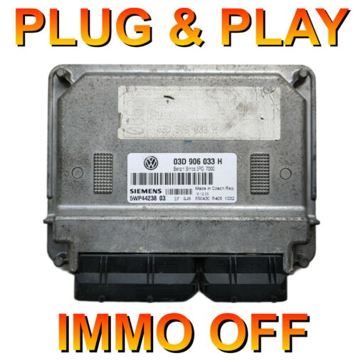 VW Fox ECU 03D906033H | 5WP44238 | Simos3PG | *Plug & Play* Immo off 'Free running'