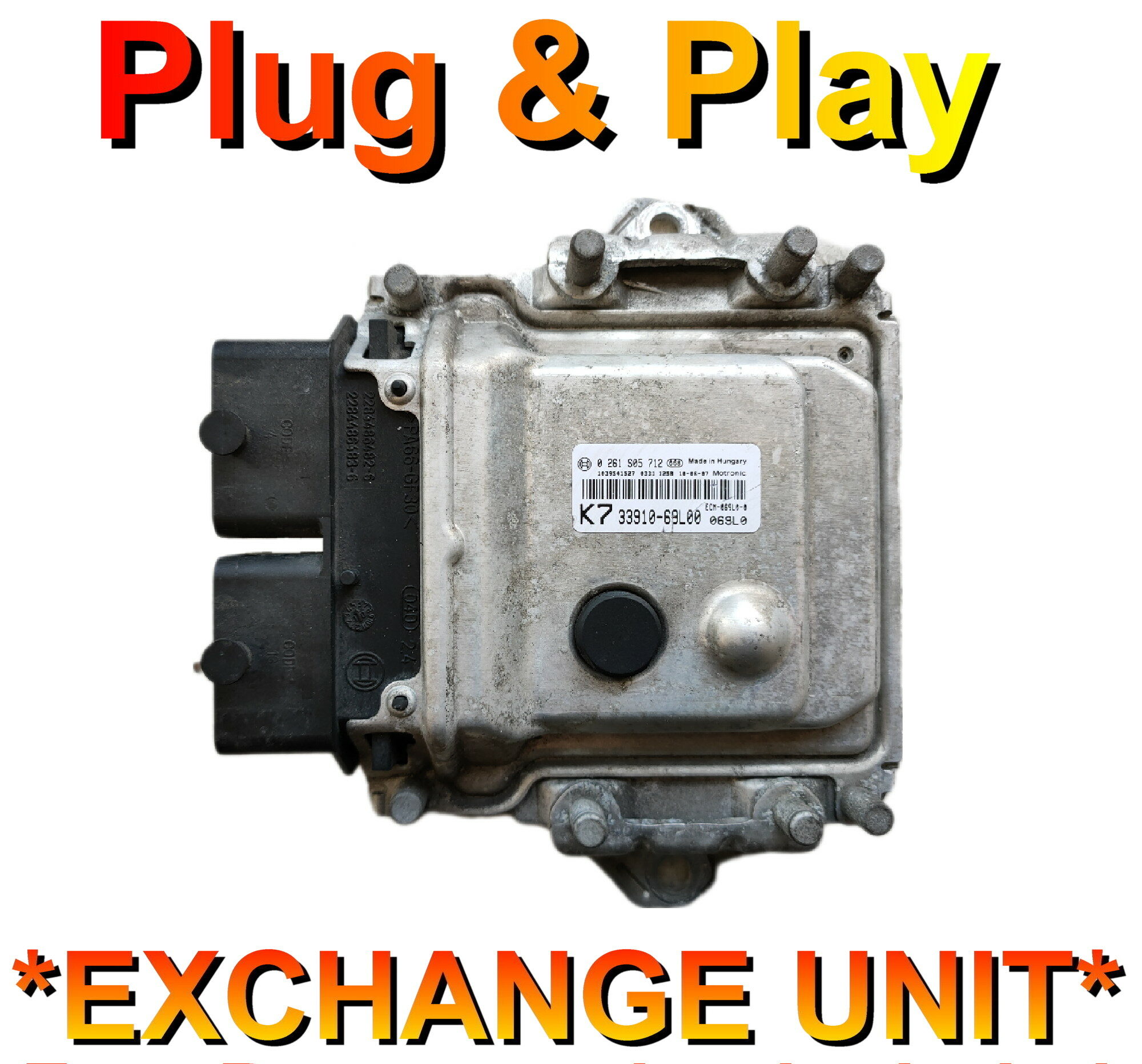 Suzuki ECU Bosch 0261S05712 | 33910-69L00 | K7 | ME17.9.6 | Plug+Play Exchange unit