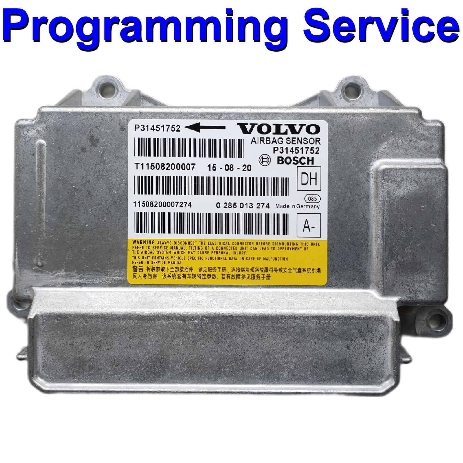 Volvo XC60 Airbag Bosch ECU 0285013274 | P31451752 - Programming / Reset / Repair Service
