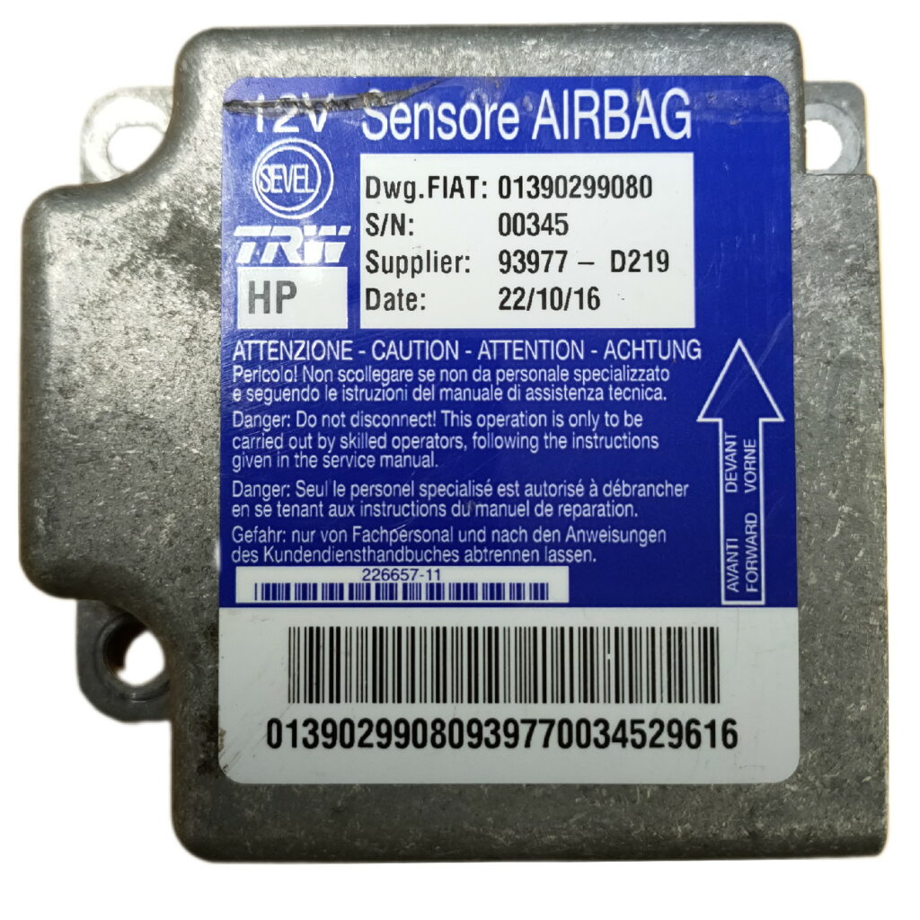 Fiat Ducato Peugeot Boxer Citroen Relay Airbag ECU 01390299080 HP TRW Programming