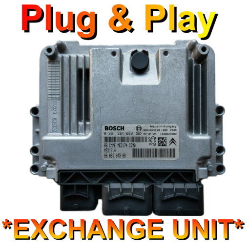 Peugeot Citroen ECU Bosch 0261S04689 | 9666104380 | MED17.4 | *Plug & Play* Exchange unit