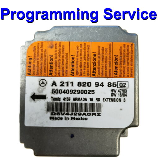 Mercedes Airbag ECU A2118209485 | Temic 500409290025 - Programming / Reset / Repair Service