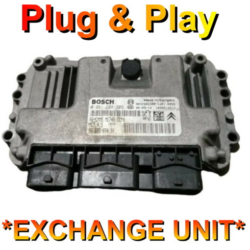 Peugeot Citroen ECU Bosch ME7.4.5 | 0261208909 | 9662307480 | Plug+Play Exchange unit