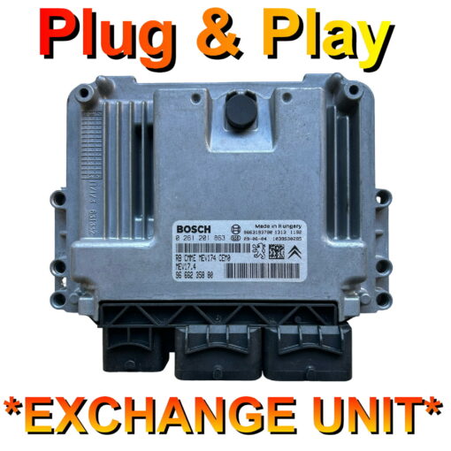 Peugeot Citroen ECU 0261201863 | 9666235880 | MEV17.4 | Plug+Play Exchange unit