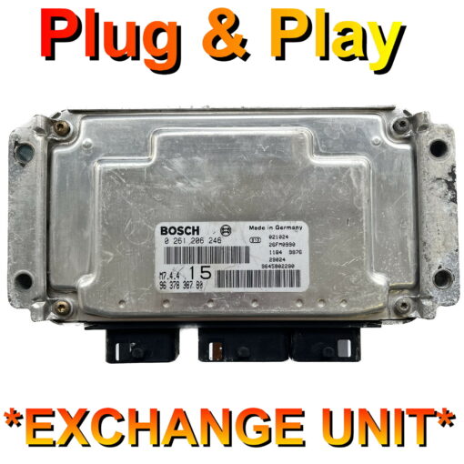 Peugeot Citroen ECU 0261206246 | 9637838780 | 15 | M7.4.4 | Plug+Play Exchange unit