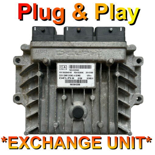 Peugeot Citroen ECU HW9663548180 | 9665843380 | DCM3.4 | Plug+Play Exchange unit