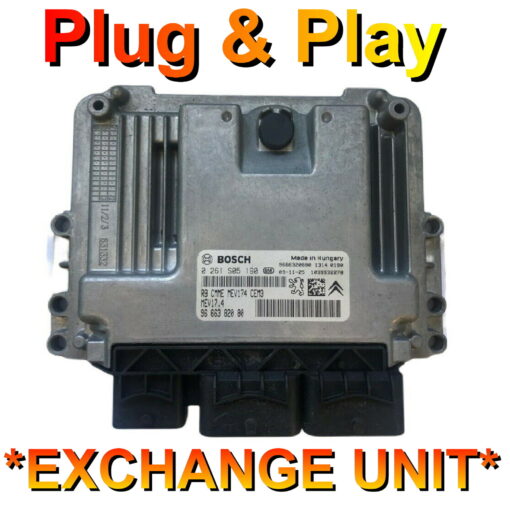 Peugeot Citroen ECU 0261S05190 | 9666382080 | MEV17.4 | Plug+Play Exchange unit