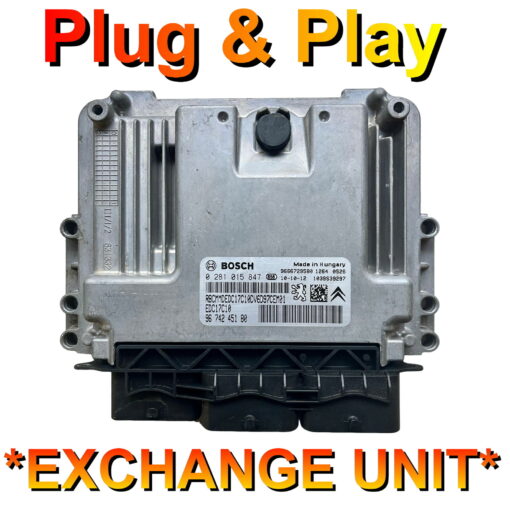 Peugeot Citroen ECU Bosch 0281015847 | 9674245180 | EDC17C10 |  Plug+Play  Exchange unit