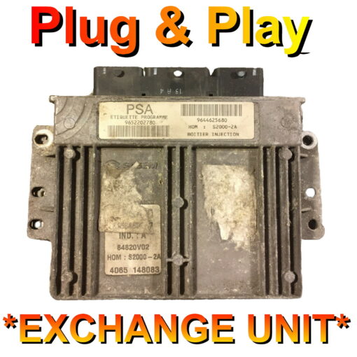 Citroen Peugeot 1.4 ECU Sagem 9652202780 | 9644625680 | S2000-2A |  Plug+Play  Exchange unit