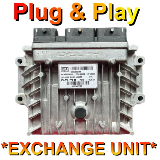 Peugeot Citroen ECU DCM3.4 | 28129202 | HW9663548180 | 9665465580 | Plug+Play Exchange unit