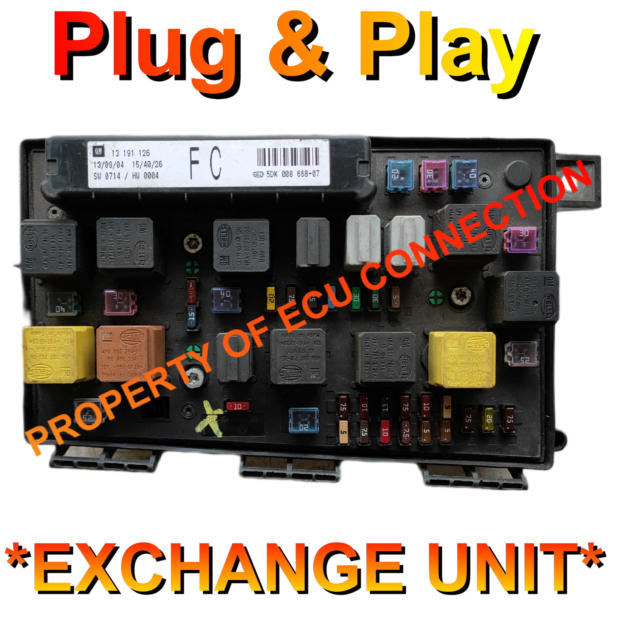 Vauxhall Opel Astra | Zafira Underhood Electrical Centre | UEC Hella 13191126 | FC | WITH PIN