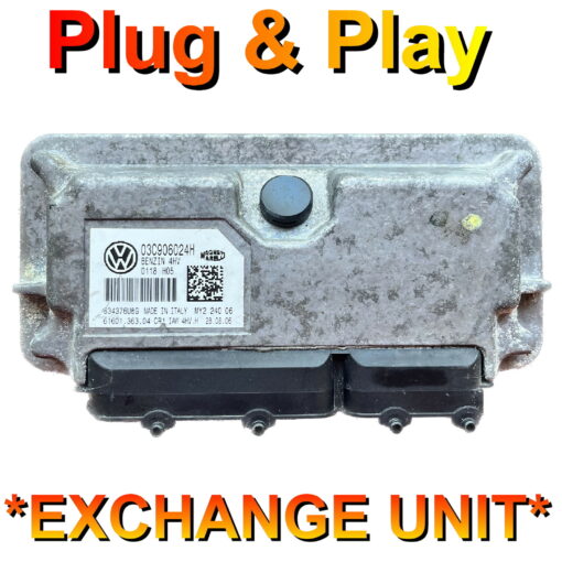 VW Audi Seat Skoda ECU Magneti Marelli 03C906024H | IAW4HV.H | Plug+Play Exchange unit