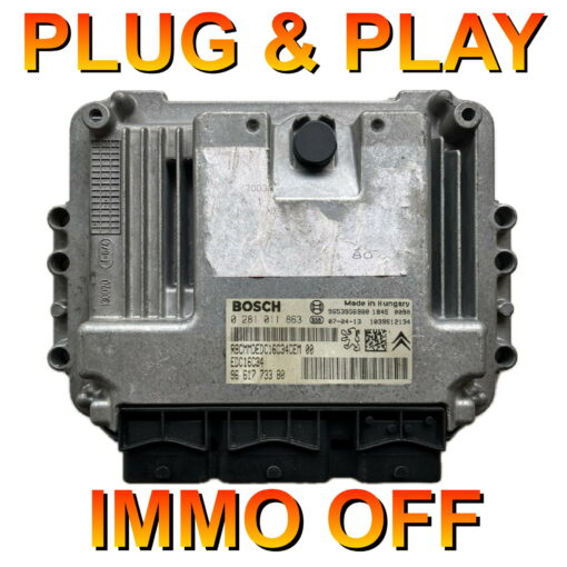 Citroen Peugeot ECU Bosch 0281011863 | 9661773380 | Plug+Play | Immo Off