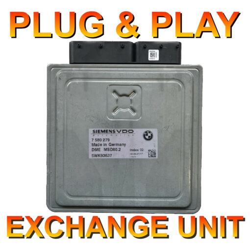 BMW ECU Siemens MSD80.2 | 7580279 | 5WK93637 | Plug+Play Exchange unit - Image 2