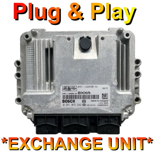 Ford Focus ECU 0281015242 | 8M51-12A650-XA | 8XXA | Plug+Play | Exchange Unit