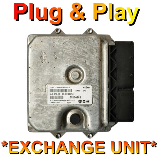 FIAT ECU MJD8F3.D5 | 55266282 | HW2FP | Plug+Play | Exchange Unit