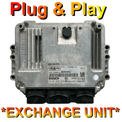 Ford ECU 0281015242 | 8M51-12A650-XC | 8XXC | Plug+Play | Exchange Unit